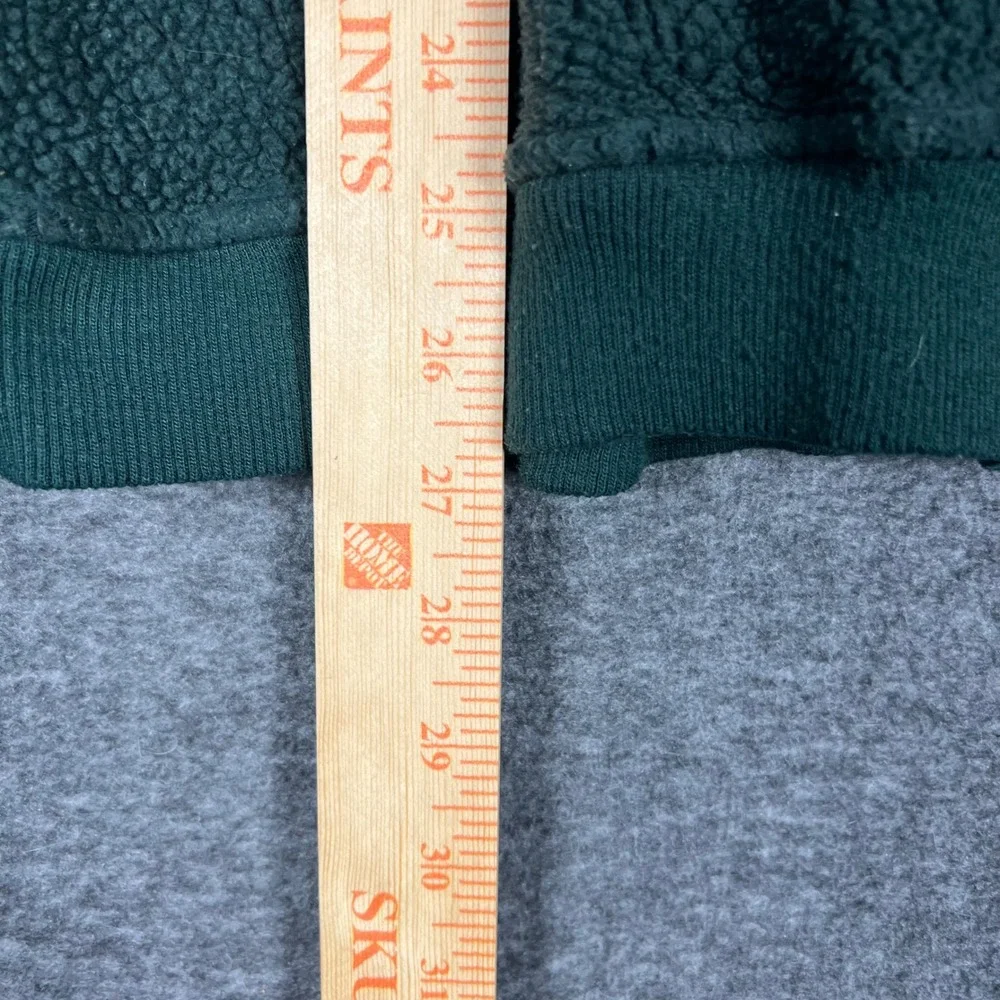 Patagonia Shearling Fleece Button Pullover Sweater Men Medium Green Henley 26140